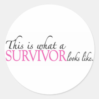 Sticker Rond À quoi ressemble un survivant du cancer du sein