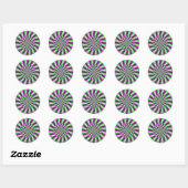 Sticker rond à roue à rotation néon (Feuille)