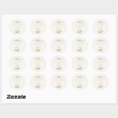 Sticker Rond A Squeeze of Thanks Lemon Citrus Baby Shower (Feuille)
