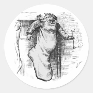 Sticker Rond A Stocking Full (1879) de Thomas Nast.