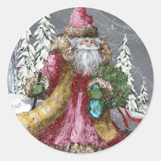 STICKER ROND À TRAVERS LA NEIGE (Devant)