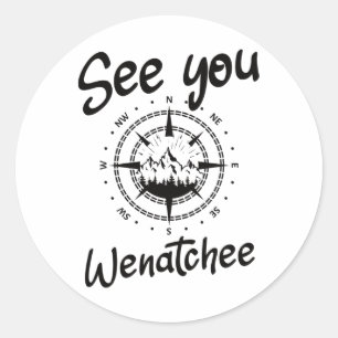 Sticker Rond A Voir À Wenatchee Usa Vacances Ski Comp