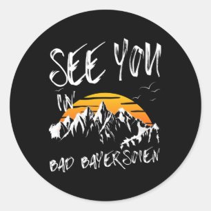 Sticker Rond A Voir Dans Bad Bayersoen Allemagne Vacances Ski