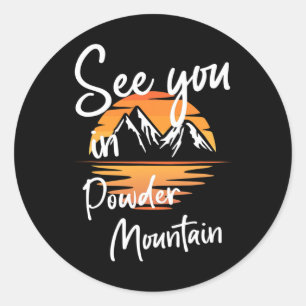 Sticker Rond A Voir En Powder Mountain Usa Vacances Ski