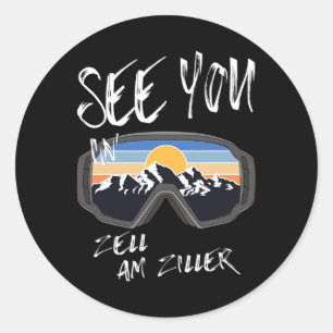 Sticker Rond A Voir En Zell Am Ziller Tyrol Vacances Ski Goggl