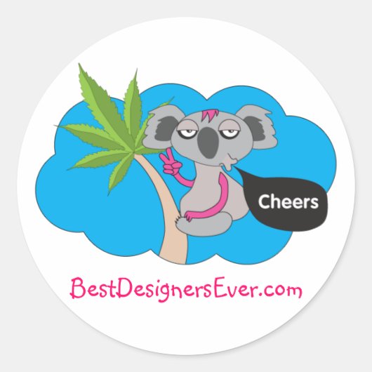 Sticker Rond À votre santé (Devant)
