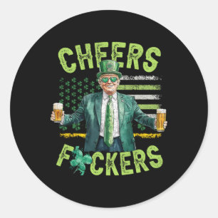 Sticker Rond À votre santé Ers St Patricks Day Bière drôle à bo