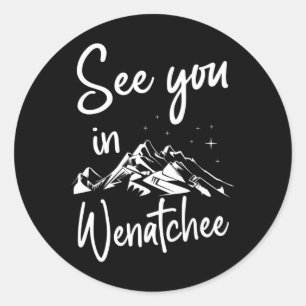 Sticker Rond À Wenatchee Usa Vacances Ski