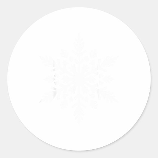 Sticker Rond A White Snowflake (Devant)