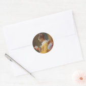Sticker Rond A Young Girl Reading, The Reader de J. Fragonard (Enveloppe)