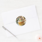 Sticker Rond A Yummy Christmas Cupcake (Enveloppe)
