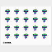 STICKER ROND AAAAAAAHHH (Feuille)