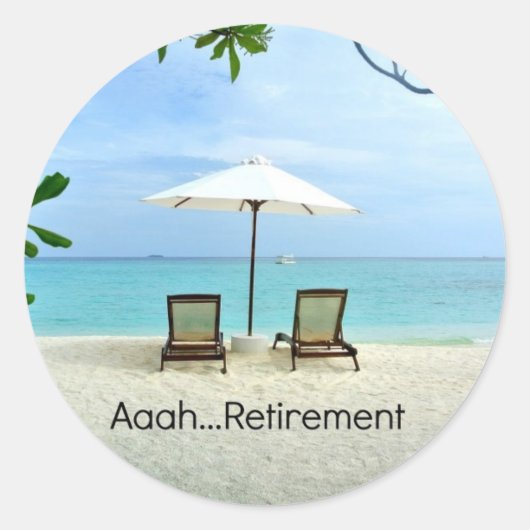Sticker Rond Aaah...Retraite (Devant)