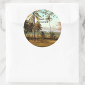 Sticker Rond Aaah...Retraite, Scène Floride, (Sac)