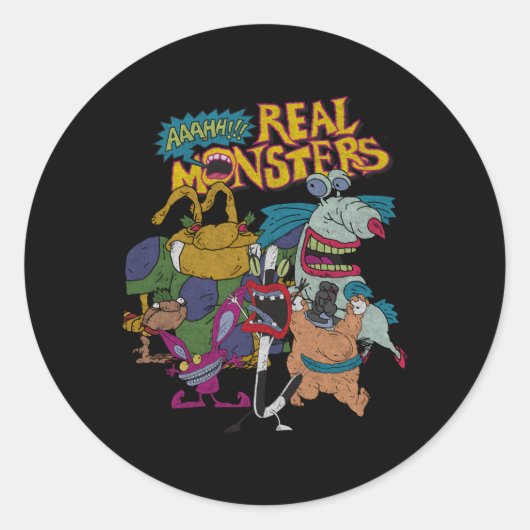 Sticker Rond Aaahh Real Monstres Tous les caractères (Devant)