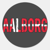 Sticker Rond Aalborg, Danemark (Devant)