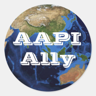 Sticker Rond AAPI Ally