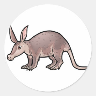 Sticker Rond Aardvark