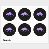 Sticker Rond Aardvark violet (Feuille)