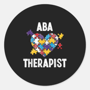 Sticker Rond Aba Thérapiste Formation Comportement Analyste Aut