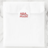 Sticker Rond ABA Therapists Rock (Rouge) (Sac)