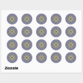 Sticker Rond ABALONE ~ Irridescente Paua Shell Kaleidoscope (Feuille)