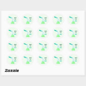 Sticker Rond Abandonner la Base (Feuille)