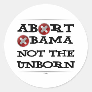 Sticker Rond Abandonner Obama