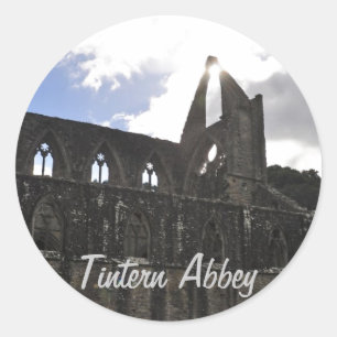 Sticker Rond Abbaye de Tintern, Monastère cistercien, Pays de G