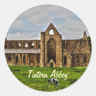 Sticker Rond Abbaye de Tintern, Monastère cistercien, Pays de G