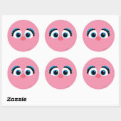 Sticker Rond Abby Cadabby Big Face (Feuille)