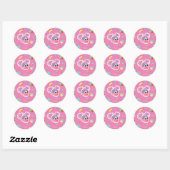 Sticker Rond Abby Cadabby Cupcake Motif du Parti (Feuille)