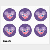 Sticker Rond Abby Cadabby Face (Feuille)