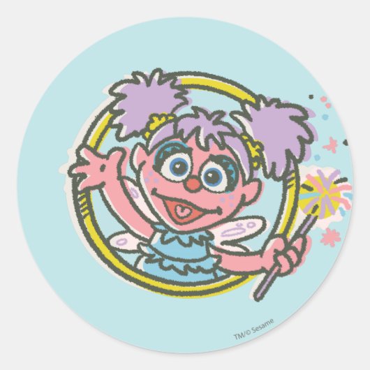 Sticker Rond Abby Cadabby Vintage (Devant)