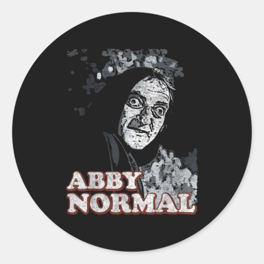 Sticker Rond Abby Normal Brain Funny Halloween (Devant)