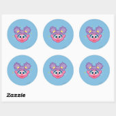 Sticker Rond Abby Smiling Face (Feuille)
