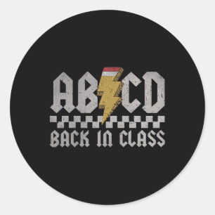 Sticker Rond Abcd Ck En Cl Premier Jour Ck À L'école Enseignant
