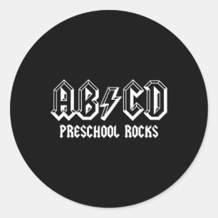 Sticker Rond Abcd Rocks Ck À L'école Maternelle Rocks Prof Amus