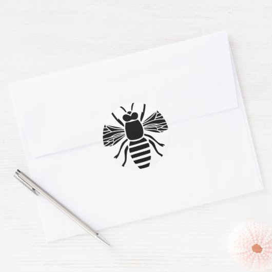 Sticker Rond abé bee wasp (Enveloppe)