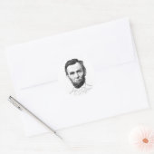 Sticker Rond Abe Lincoln (Enveloppe)