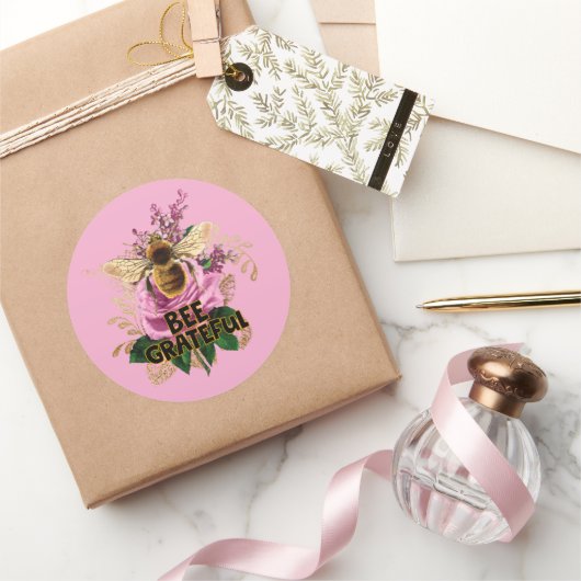 Sticker Rond Abee Grateful (Cadeaux)