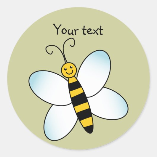 Sticker Rond Abee mignonne (Devant)