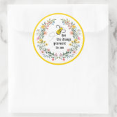 Sticker Rond Abee the Change Inspirational (Sac)