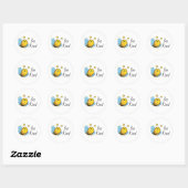 Sticker Rond Abee type mignonne (Feuille)