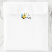 Sticker Rond Abee type mignonne (Sac)
