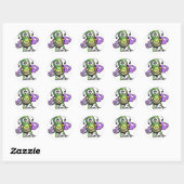 Sticker Rond Abeille bee bees autocollantes zombi (Feuille)