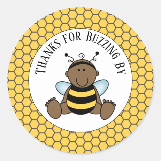 Sticker Rond Abeille Bumble Abee Bébé Classic Round Sti (Devant)