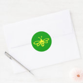 Sticker Rond Abeille [citron] (Enveloppe)