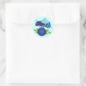 Sticker Rond Abeille de bleuet (Sac)