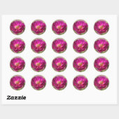 Sticker Rond Abeille de miel (Feuille)